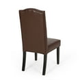 thumbnail image 7 of Noble House Motson Indoor Fabric Dining Chairs, Set of 2, Dark Brown, 7 of 7
