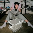 thumbnail image 4 of SHOWERORO 2Set Portable Storage Containers Clear Plastic Bins for Toys Hotel, 4 of 6
