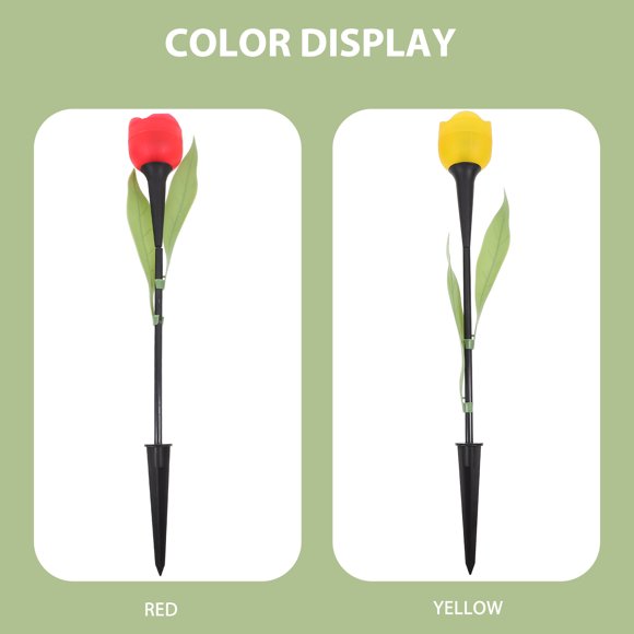 OUNONA 2Ud Lámparas Solares De Paisaje Para Jardín Iluminación Exterior Color Variado
