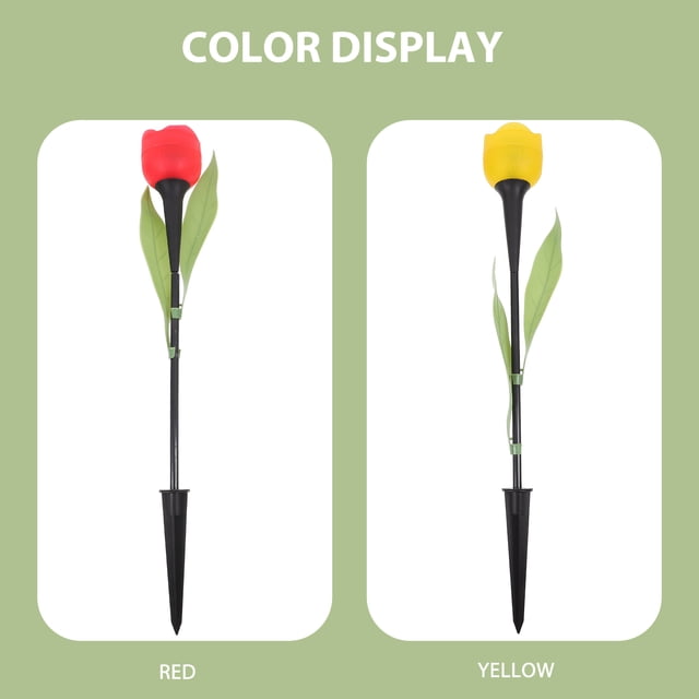 OUNONA 2Ud Lámparas Solares De Paisaje Para Jardín Iluminación Exterior Color Variado