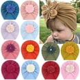 thumbnail image 2 of EnJoCho Baby Boy Girl Solid Hat Headwear Cap Flower Hat Accessories Toddler Kids Comfort Headband Babies Gifts, 2 of 2