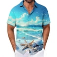 thumbnail image 3 of DIOAZUD Mens Hawaiian Button Down Shirts Loose Fit Short Sleeve Tshirt Lightweight Summer Vacation Button up Shirt with Pocket, 3 of 7
