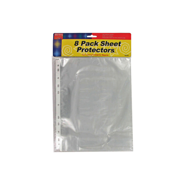 Bulk Buys OP391100 Transparent Plastic Sheet Protectors with Plastic