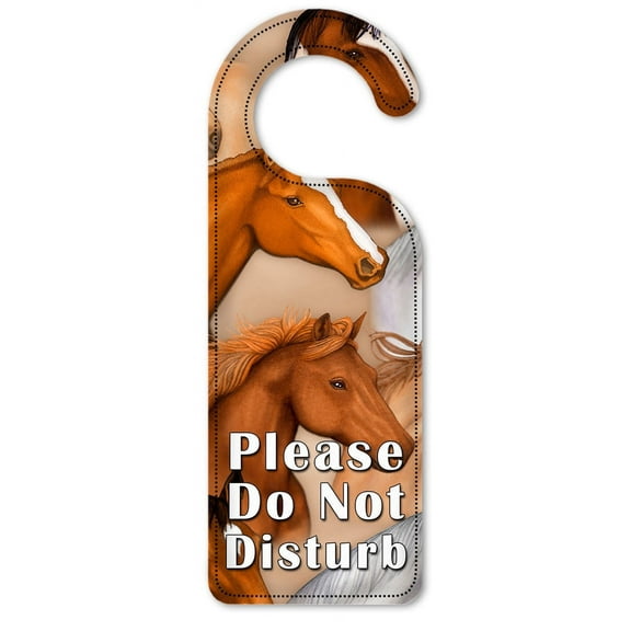 Do Not Disturb Door Knob Hanger Sign - Horses - Image by Dan Morris