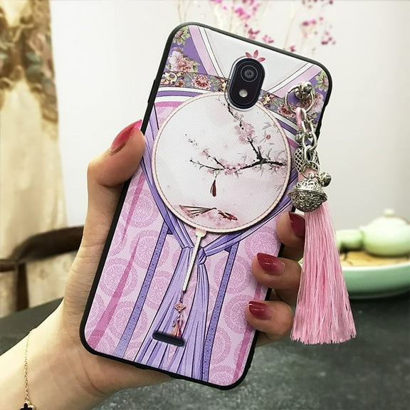 LYM-Phone Case For Nokia C100, Waterproof Anti-knock TPU Anti-dust Protective Bell Dirt-resistant Tassel Silicone Soft case Chinese Style Durable Shockproof Back Cover