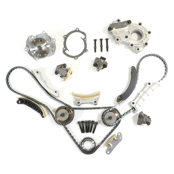 HIRINTOL Timing Chain Kit Water & Oil Pump For 07-15 Cadillac Pontiac Saab Suzuki 3.6L 3.0L DOHC