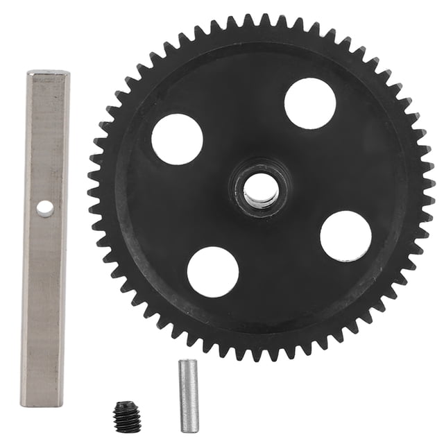 Engranaje de reducción de 51 mm Engranaje de desaceleración de metal 62T para WLtoys 12428 12423 1/12 (negro)
