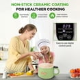 thumbnail image 3 of NutriChef 1.6L Electric Rice Cooker – Portable Multi-Function Cooker with Non-Stick Ceramic Pot, Digital Controls, 6 Presets & Auto Shut-Off – Green, 3 of 7