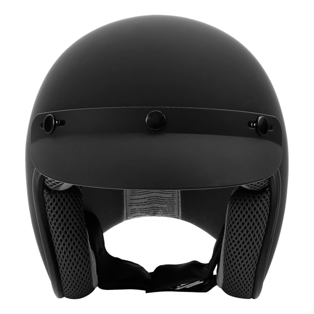cafe racer 3 4 helmets motorcycle T11 Helmet Matte Black / L / Clear ensuring a stable ride Open Face Helmets | 3/4