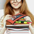 thumbnail image 4 of Clearance! Sweet Home Farm Home Decor Double Zipperpencil Bag Transparent Mesh File Case Zip Pencil Bags Pencil Cases with Enforced Hole 3 Ring One Size Red, 4 of 5