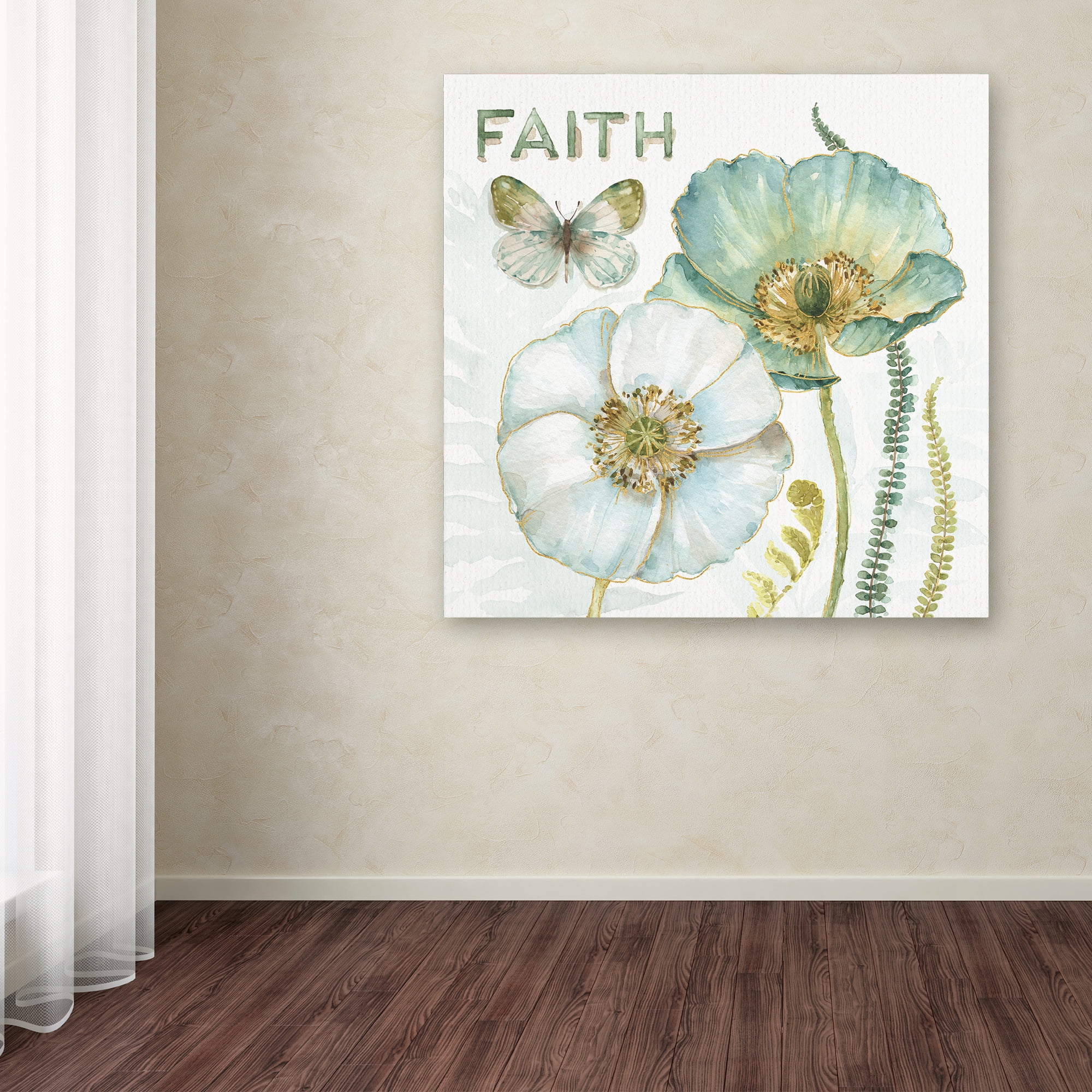 Trademark Fine Art "My Greenhouse Flowers Faith" Canvas Art by Lisa Audit