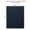 thumbnail image 5 of 2-Pocket Folders, Letter-Size Document Folder Style, Navy Blue, Durable, Lightweight (25 Pack), 5 of 8