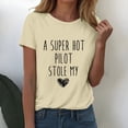 thumbnail image 5 of Tittly T Shirts for Women Graphic Tees Womens Fashion Workout T Shirts Athletic Plus Size Tops Summer Trendy Clothes Short Sleeve Spring Tee Tshirts Shirts Spring Tops for Women Beige L, 5 of 5