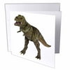 3dRose A Tyrannosaurus Rex dinosaur attacking, Greeting Cards, 6 x 6 inches, set of 6