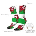 thumbnail image 6 of Women Colorful Crew Socks Welsh Flag Novelty Fun Socks For Mens, 6 of 7