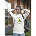 thumbnail image 2 of I Am Vegan, I Like Avocado Sweatshirt Women -Image by Shutterstock, Female 3X-Large, 2 of 4