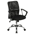thumbnail image 2 of Flash Furniture Mid-Back Black Mesh Swivel Task Office Chair with Lumbar Support Band and Arms, 2 of 12