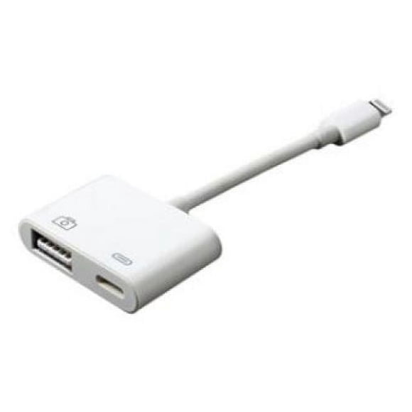 Adaptateur d'Appareil Photo USB 3.0 pour Appareils Lightning - Blanc, Connectivité Haute Vitesse