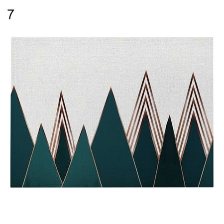 

Baiwo Abstract Table Cushion Geometric Linen Clear Printing Place Pad for Restaurant