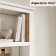 thumbnail image 6 of TacleeKii 71" Farmhouse Narrow Bookcase, 5-Tier Bookshelf with Adjustable Shelves, Retro White, 6 of 7