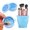Blue, variant on Makeup Brushes Cleaner Mat with Brush Storage Holder, Folding Portable Washing Tool for Makeup Brush Cleaning, 2 In 1 Silicone Brush Cleaner Pad & Cosmetic Brush Organizer Rack (Blue)