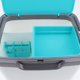 thumbnail image 3 of Caja de almacenamiento de escritorio de mano, organizador de cosméticos de maquillaje de plástico, joyería, de uñas, contenedor de bolígrafo, Azul Macarena Estuche de almacenamiento de maquillaje, 3 of 8