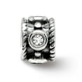 thumbnail image 3 of 925 Sterling Silver Reflections CZ Rope Kids Bead; for Adults and Teens; for Women and Men, 3 of 3