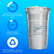 Ball Aluminum Cup, Disposable Recyclable Cold-Drink Cups, 9 oz. Cups, 24 Count