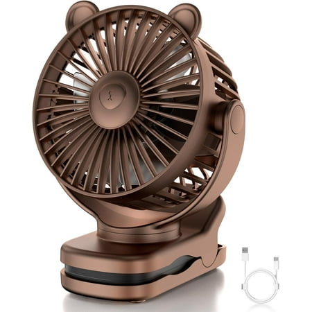 

Clip on Fan Rechargeable Portable Fan with 2000mAh Battery Operated Small Fan with Powerful Clip Design 3 Wind Speed 360° Rotation Ultra-Low Noise Level Personal Fan for Travel