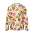 thumbnail image 1 of Balery Hamburger Pizza Sudadera ligera de manga larga con capucha y protección solar UPF 50+ para hombre y mujer, ideal para pesca y running-Small, 1 of 7