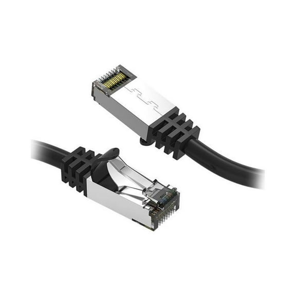 Nippon Labs Cat8 RJ45 3ft Ethernet Patch Internet Network LAN Cable, In/Outdoor, 26AWG, Shielded Latest 40Gbps 2000MHz, Weatherproof S/ftP -in Wall, Outdoor for Gaming/Router/Modem/PC/Switch (Black)