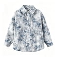 thumbnail image 7 of XUNKUSGA Girls Tie Dye Shirts Lightweight Loose Button Down Shirts for Girls Casual Collared Long Sleeve Shirts Jacket with Pocket for School Daily Streetwear 5-15Y, 7 of 7