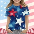 thumbnail image 2 of Fengactive Kids Girls Boys 4th of July Independence Day Short Sleeve T Shirt Size 3T-14T Cute Print Casual Top, 2 of 6