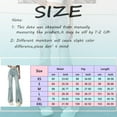 thumbnail image 3 of LEKDFST Y2K Baggy Jeans for Women Teen Girls Bow Cute Flare Denim Jeans High Waisted Pants Scene Trousers Blue XXL, 3 of 8