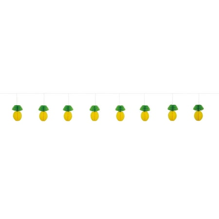 Honeycomb Pineapple Luau Party Garland, 7ft, 1ct