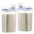 thumbnail image 4 of Rice Storage Bin,Rice Storage Barrel 2KG Rice Container Cereal Container Seamless Integration, 4 of 8