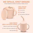 thumbnail image 7 of Sili Monster Baby Silicone Feeding Set Straw Sippy Cup Suction Plate Bowl Utensils Bib Snack Cup - Apricot, 7 of 7