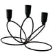thumbnail image 5 of Candelabro de metal de 3 brazos para centro de mesa, soporte para velas para repisa de chimenea. Negro, 5 of 9