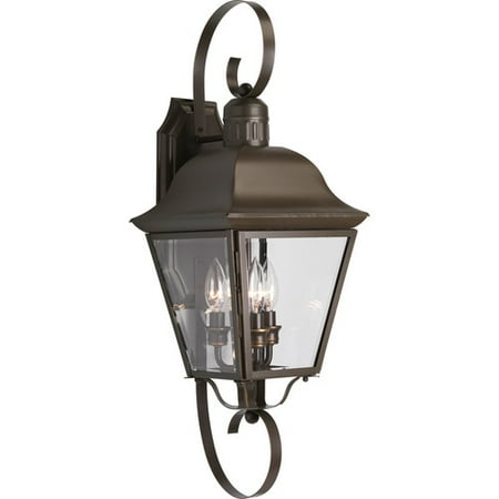 Progress Lighting P5689 Andover 3 Light 26" Tall Outdoor Wall Sconce with Clear