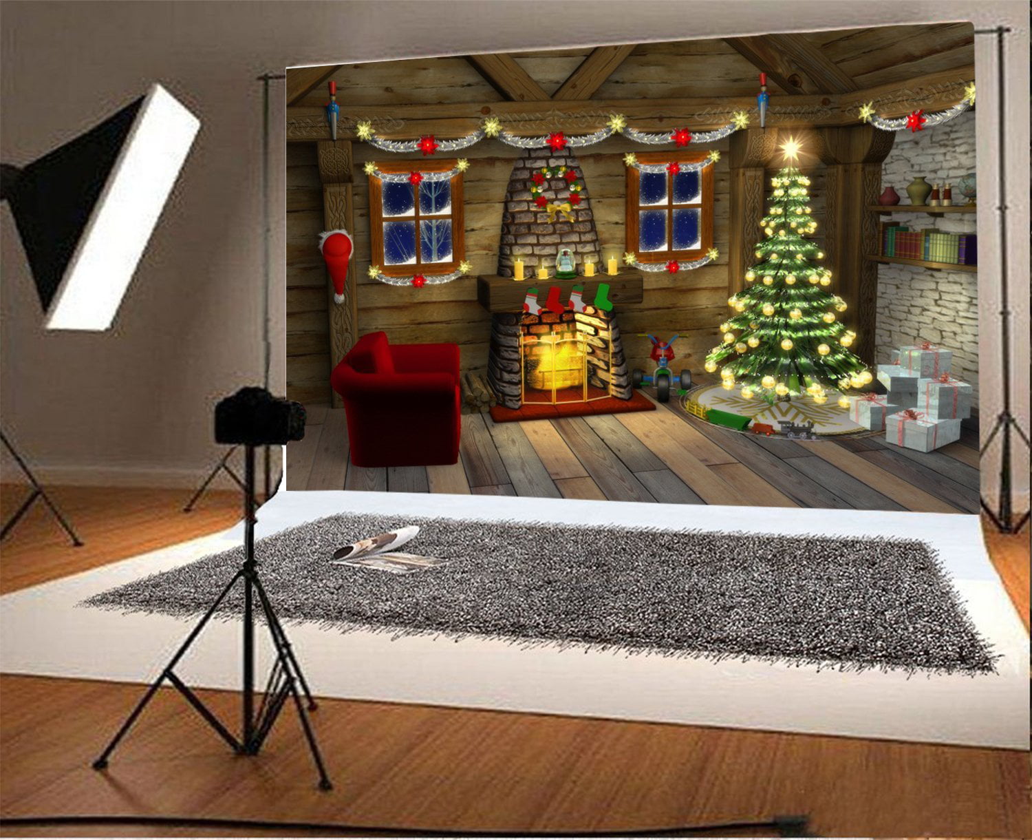 DNP 1pc Studio Backdrop Cloth Christmas Backgrounds for Photography 