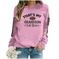 thumbnail image 4 of Women Game Day Sweatshirts Novelty Football Printed Long Sleeve Crew Neck Tops 2025 Fall Fashion Casual Classic Fit Blouses, 4 of 4