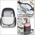 thumbnail image 4 of Tractor and Excavators White Pattern 17" School Backpacks for Teens,Waterproof Oxford Fabric,S-Shape Padded Straps for School,Travel,Hiking,Camping, 4 of 6