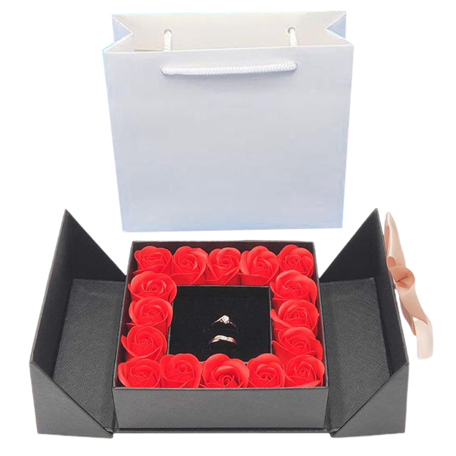 Luxury Red Valentine Gift Presentation Jewelry Necklace Bracelet Box Exquisite 