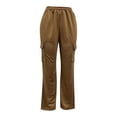 thumbnail image 5 of Cargo Yoga Pants for Women Plus Size High Waist Wide Leg Lounge Trousers Bootcut Flare Yoga Pant with Multi Pockets, 5 of 7