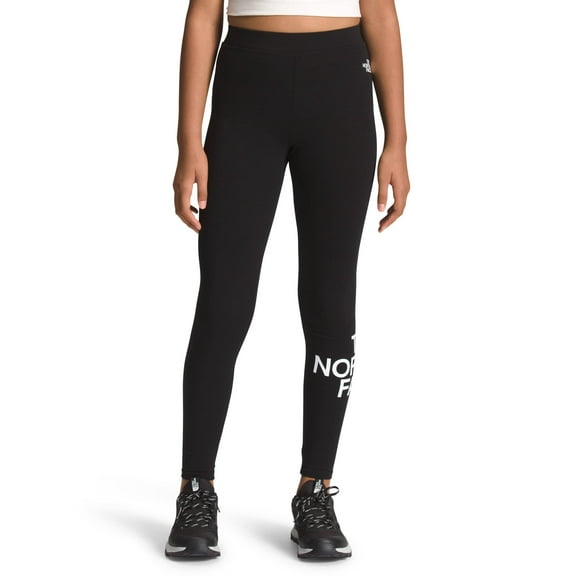 THE NORTH FACE Girls' Cotton Logo Leggings TNF Black XS New
