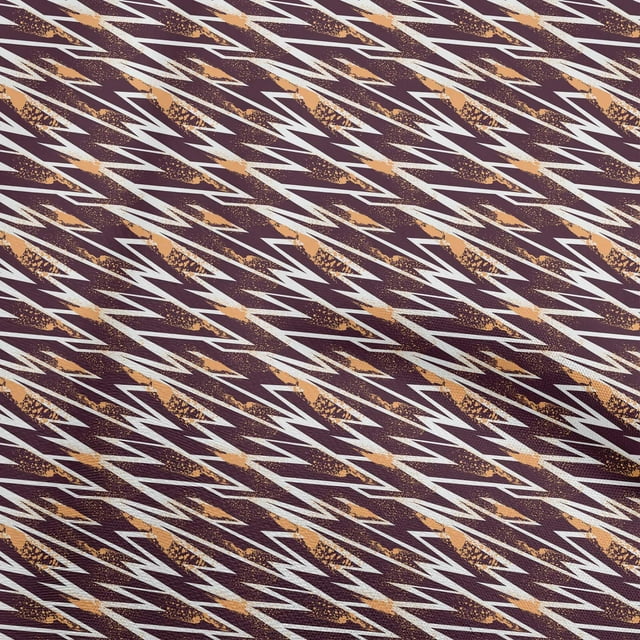 oneOone Velvet Brown Fabric Abstracts Dress Material Fabric Print Fabric By The Yard 58 Inch Wide