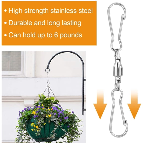 Travelwant 24Pcs Swivel Hooks Clips Smooth Spinning Dual Clip for Hanging Windsock Wind Spinners Wind Chimes Crystal Twisters Party Supply