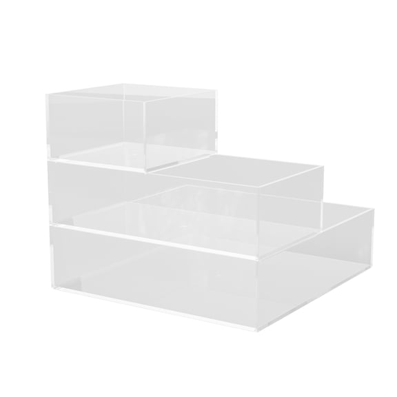Martha Stewart Brody Set of 3 Stack and Slide Plastic Tray Office Desktop Organizers, 1-Small, 1-Medium, 1-Large