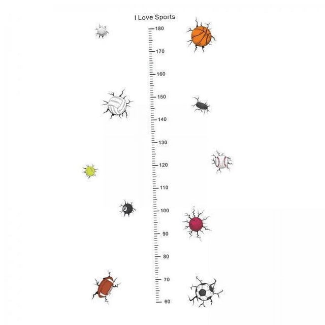 2xGráfico De Altura De Crecimiento Etiqueta De Pared Etiqueta De Pared Para Sala De Juegos Hogar Sala De Estar Estilo D