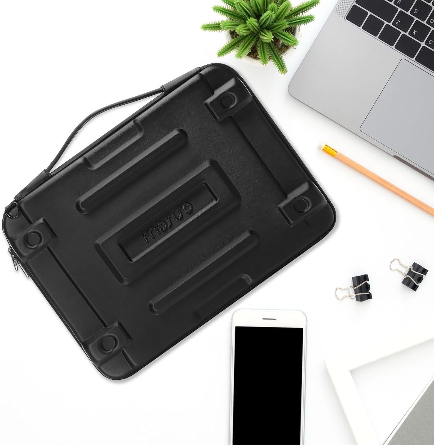 MOSISO Hard Shell Laptop Case Sleeve, 15.6 inch Computer Bag Compatible with MacBook, HP, Dell, Lenovo, Asus, Notebook, 16 inch Abstract Geometric Waterproof Carrying Case Bag with Strap
